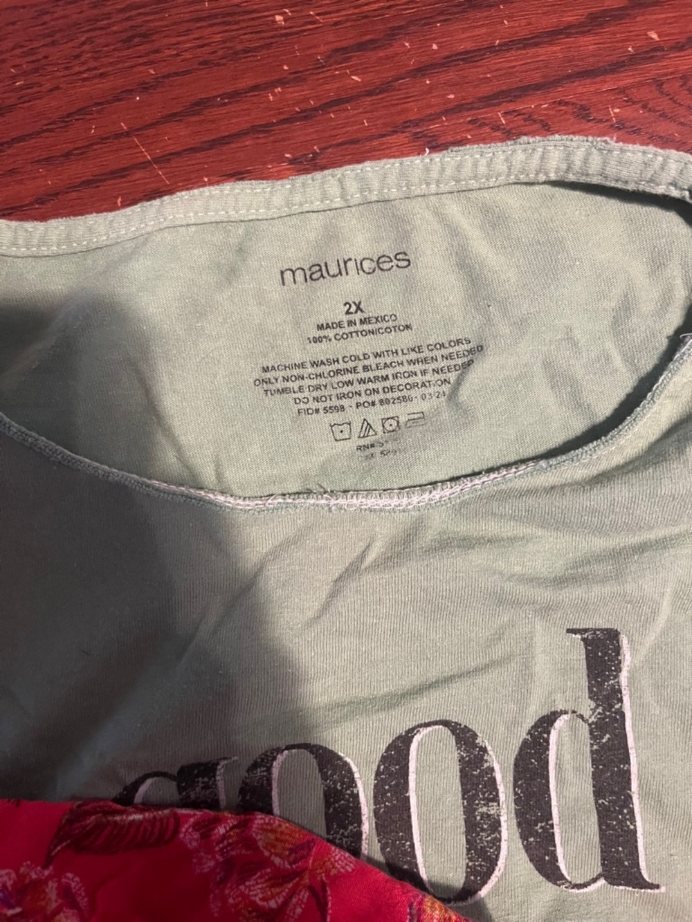 💥$5 or 3/$10 Maurices Light Seafoam Graphic Tee - 'Good Moms Say Bad Words' - Picture 2 of 3